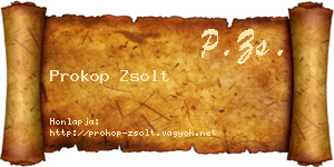 Prokop Zsolt névjegykártya