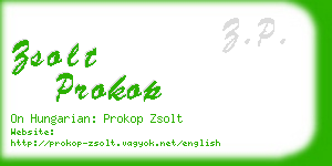 zsolt prokop business card